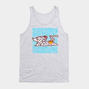 Cute Leopard Animal Yoga #6 Doodle Edition Tank Top